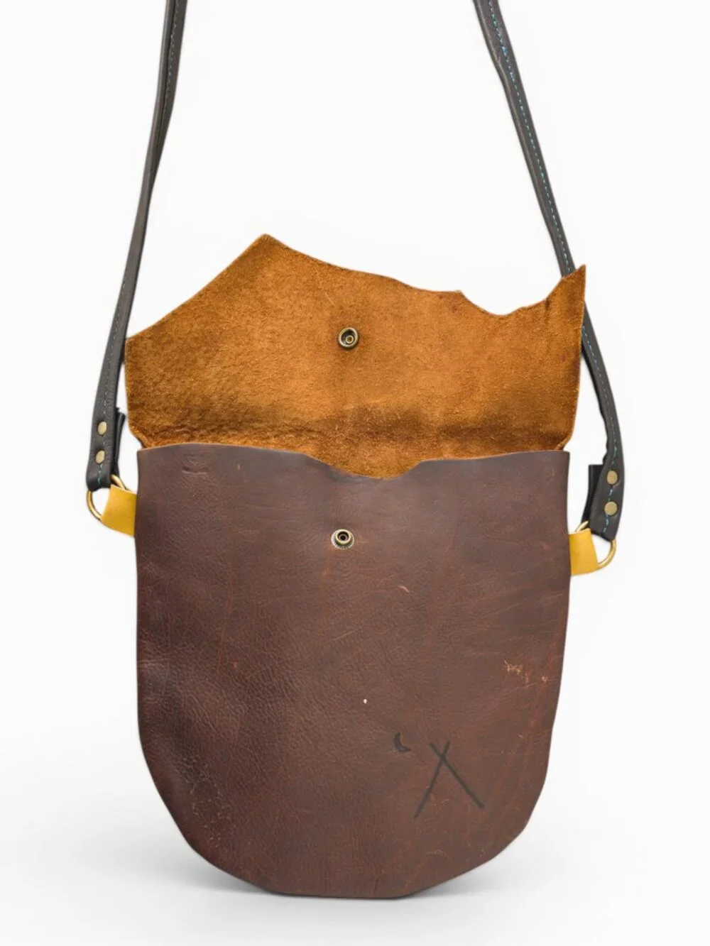 Gretel Montana Leather Crossbody Bag, Southwestern Design, Made in USA